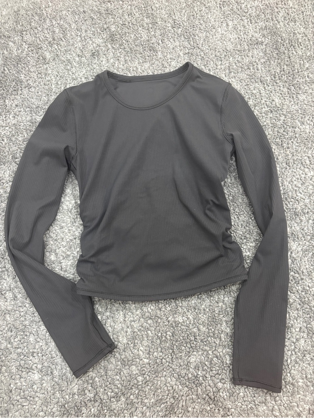 lululemon athletica Long Sleeve Ribbed Crew in black